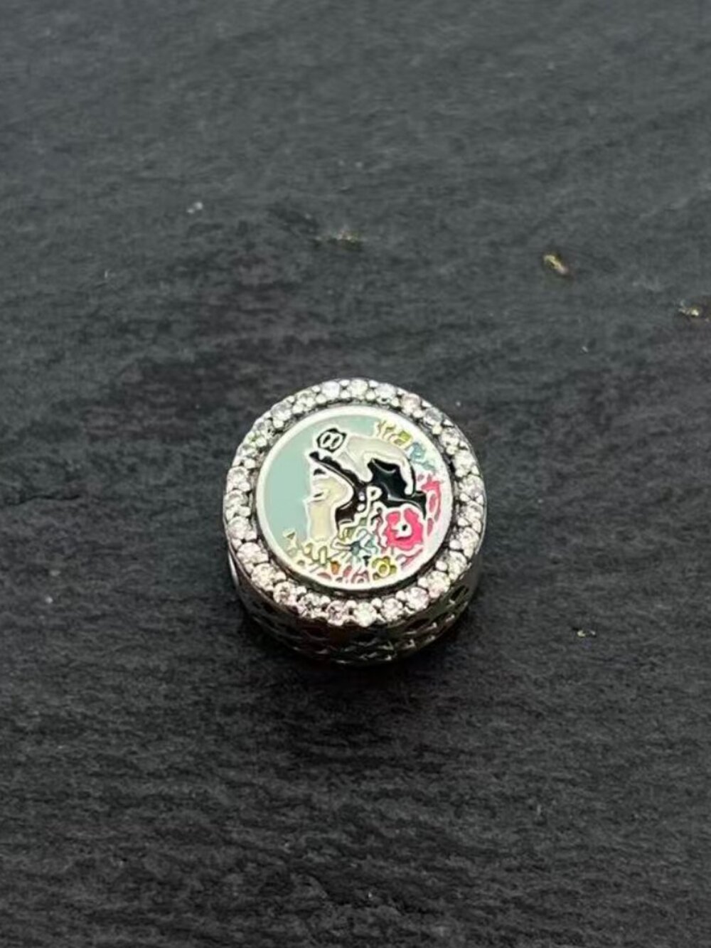 Pandora Epcot Flower Garden Snow White Bead Charm Sterling Silver Jewelry